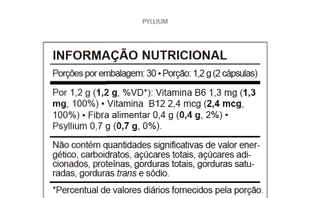 Psyllium 700mg, 60 Cápsulas, QualyNutri