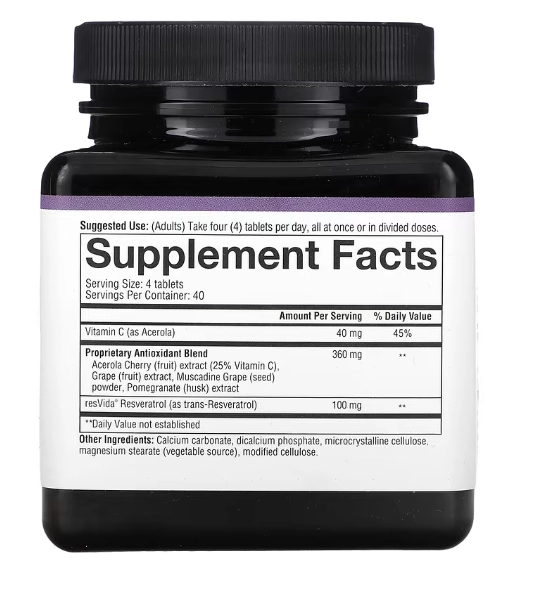 Resveratrol, 100mg, 160 Comprimidos, Youtheory