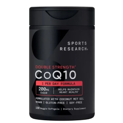 Coenzima CoQ10 200mg, Dupla Potência, 150 Cápsulas, Sports Research
