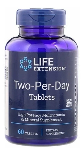 Multivitaminico Two Per Day, 60 tablets, Life Extension