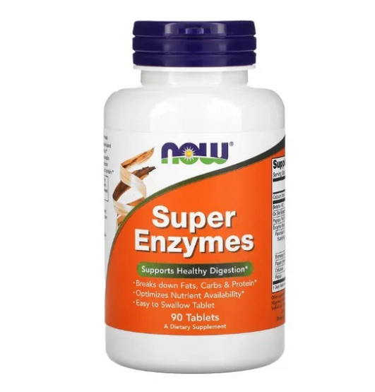 Super Enzimas,182mg, 90 Comprimidos, Now