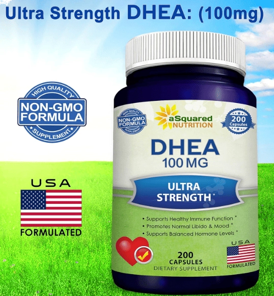 DHEA 100mg, 200 Cápsulas, aSquared Nutrition