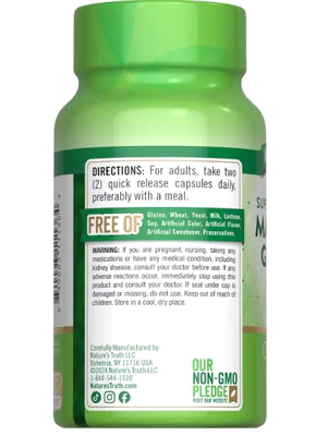 Magnésio Glicinato 200mg, 60 cápsulas, Nature's Truth
