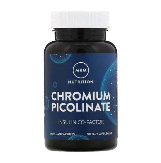 Picolinato de Cromo, 200mcg, 100 Cápsulas, MRM, Nutrição