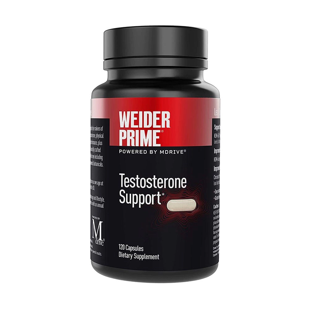 Testosterone Support, Ashwagandha & Peperine, 120 Capsulas, Weider Prime