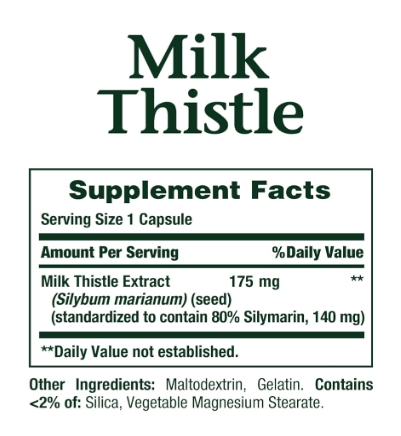 Milk Thistle, 175mg, 100 Cápsulas, Nature's Bounty