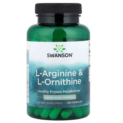 L-Arginina e L-Ornitina, 100 Cápsulas, Swanson