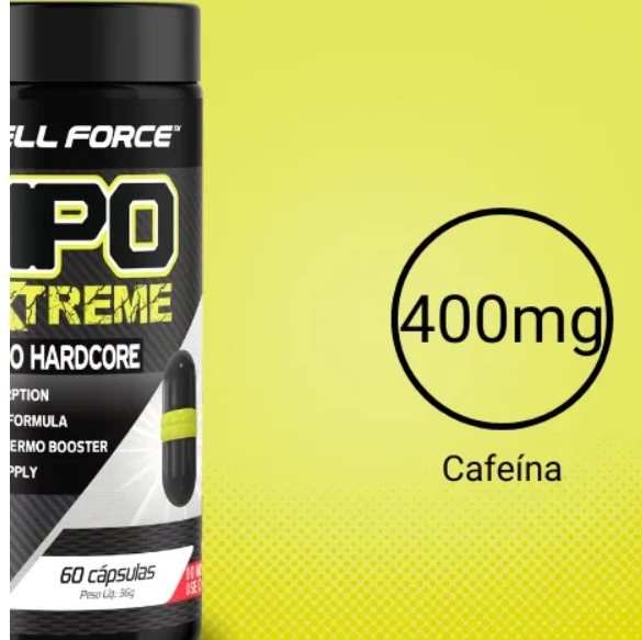 Termogênico Lipo Extreme, 60 cápsulas, Cell Force