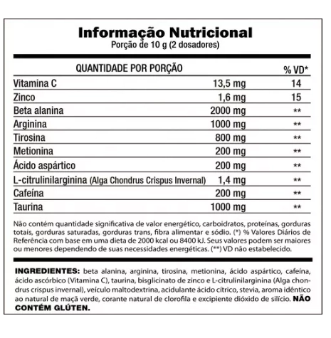 Pré Treino Beta Fusion, 300g Sabor Frutas Vermelhas, Cell Force