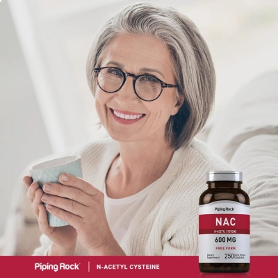 NAC N-acetilcisteína, 600 mg, 250 Cápsulas, Piping Rock