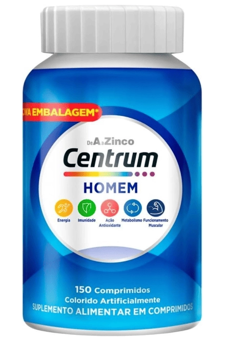 Multivitamínico Centrum Homem, 150 comprimidos, Formula Nacional