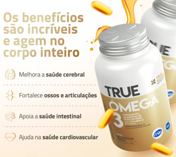 Ômega 3, 1000mg, 60 Cápsulas, True Source