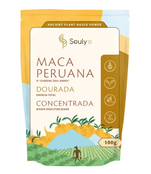 Maca Dourada em Pó (Concentrada), 100g, Souly