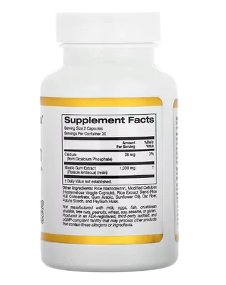 Mastic Goma, Pistacia lentiscus, 500mg, 60 Cápsulas, California Gold Nutrition