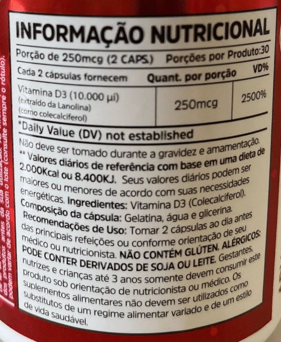 Vitamina D3, 10000UI, 60 Softgels, Sunfood