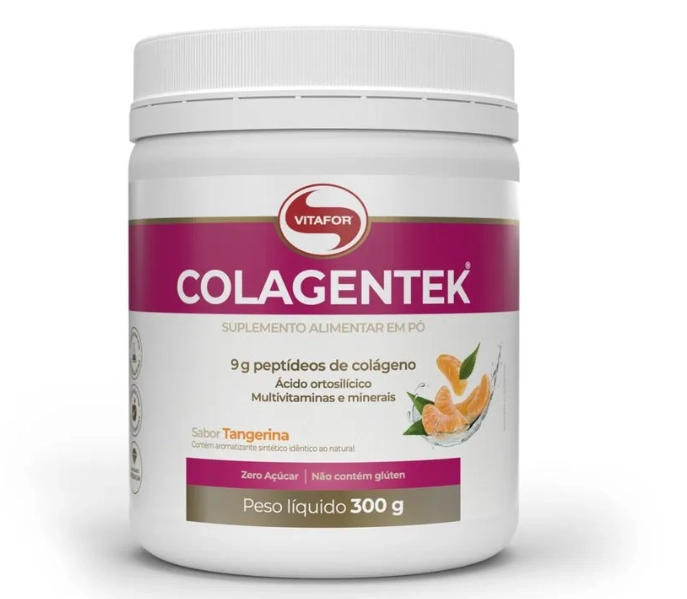 Colágeno Colagentek, 300g, Sabor Tangerina , Vitafor