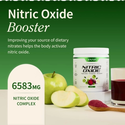 Nitric Oxide, Pump, Energia e Performance no Treino, Sabor Maçã, 250g, 30 Doses, Snap