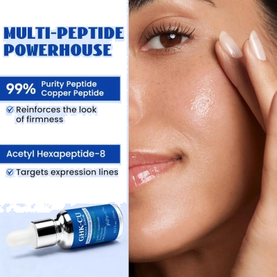 Sérum GHK-Cu Copper Peptides Advanced, 2x20ml, Multi-Peptídeos e Niacinamida, LANGCCI