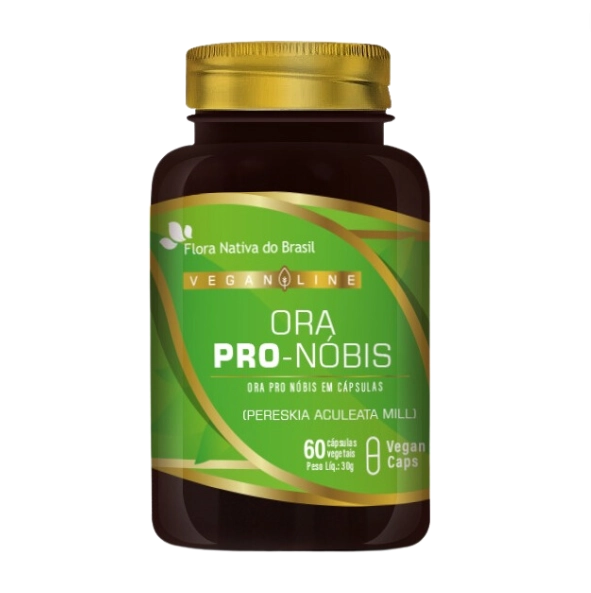 Ora-pro-Nóbis Vegana, 60 Cápsulas Vegetais