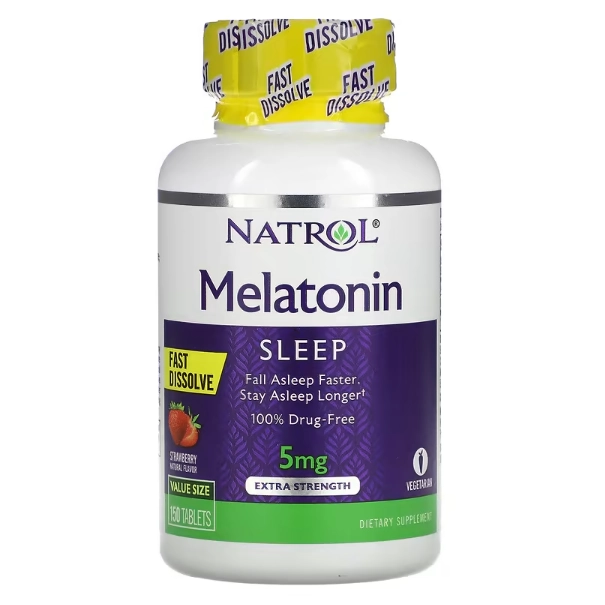Melatonina 5mg, Fast Dissolve, 150 Comprimidos, Natrol