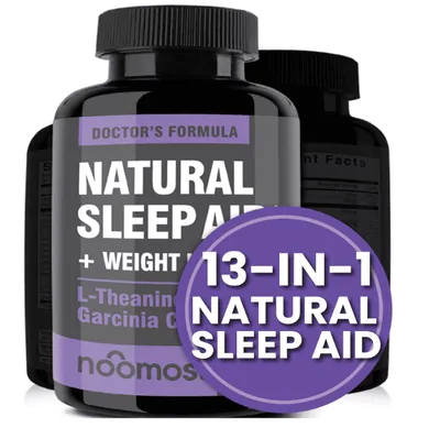 Natural Sleep Aid, Auxiliar de Sono Totalmente Natural, Com Magnésio, L-teanina e Garcínia, 60 Capsulas, Doctor Formula