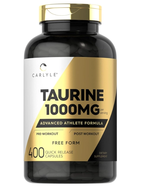 Taurina 1000mg, 400 Cápsulas, Carlyle 