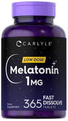 Melatonina 1mg, 365 Comprimidos Fast Dissolve, Carlyle