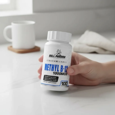 Metil B-12 1000mcg, Energia, Foco e Vitalidade no Dia a Dia, 100 Comprimidos, Bull Pharma