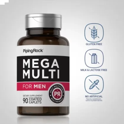 Mega Multi Para Homens, 90 Cápsulas, PipingRock