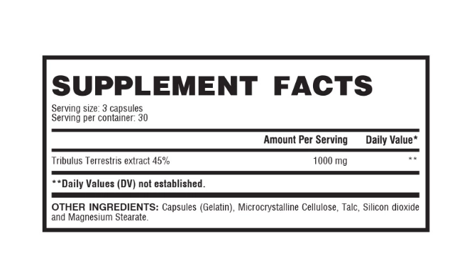 Tribulus Terrestris, 1000mg, Cápsulas 90, LanderFit