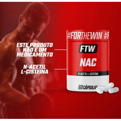 NAC N-Acetil L-Cisteína, 60 Cápsulas, FTW