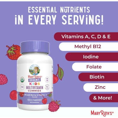 Multivitaminico KIDS, 60 Gomas, Mary Ruth's