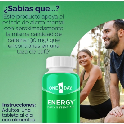 Multivitamínico Energy Daily Essentials, 120  Comprimidos, One A Day