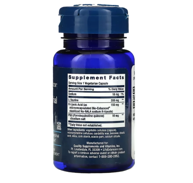 Mitochondrial Basics com PQQ, 30 Cápsulas, Life Extension