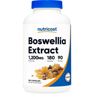  Extrato de Boswellia, 1200mg, 180 Cápsulas, Nutricost