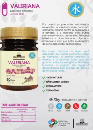 Valeriana, 200mg, 60 cápsulas, Folhas e Raízes
