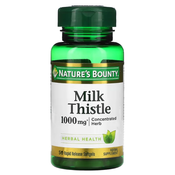 Milk Thistle, 1000mg, 50 Cápsulas, Nature's Bounty