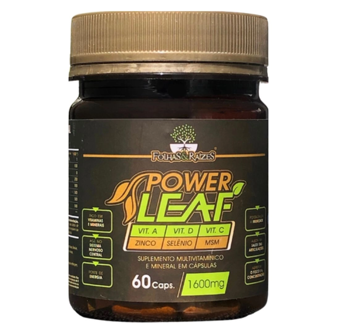 Power Leaf, 1600mg, 60 capsulas, Folhas e Raizes