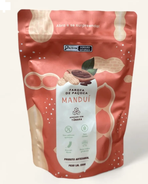 Farofa de Paçoca, Adoçada com Tâmara, 250g, Manduí 