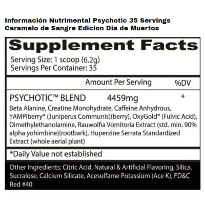 Pre Treino Psychotic Red, Sabores, Insane Labz