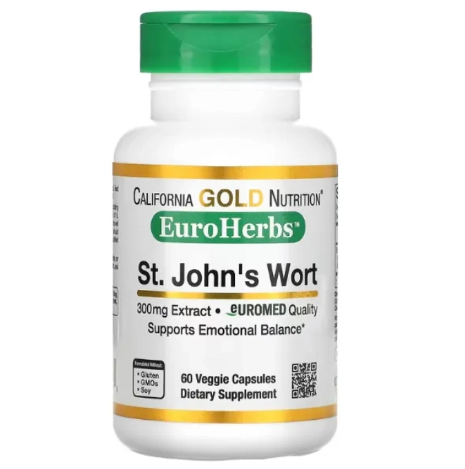 Extrato de St. John's Wort, 300mg, 60 Cápsulas, California Gold