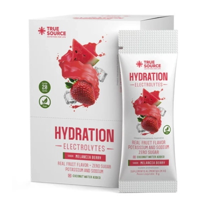 Hydration Electrolytes, 20 Sachês, Sabores, True Source