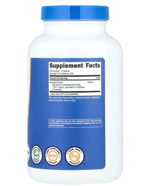 Horsetail Extract 5500mg, Extrato de Cavalinha, 240 Cápsulas, Nutricost