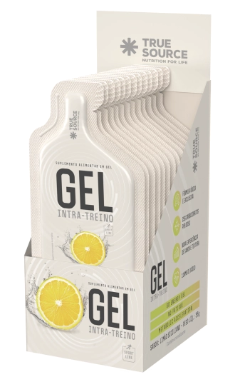 Gel Intra-Treino Sport, Sabor Line Limão Siciliano, Caixa com 10 Unidades, True Source