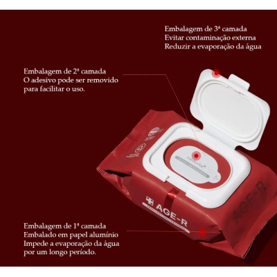 Lenço Higienizador, Demaquilante Age-r Santizing, Medicube
