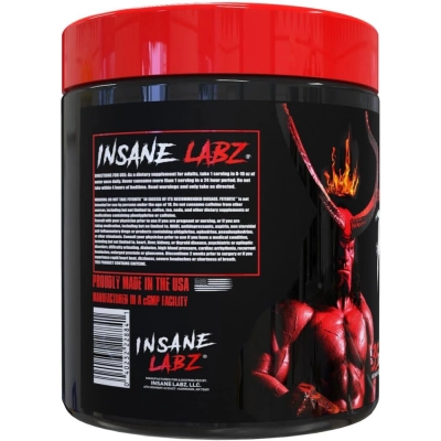 Pré-Treino Psychotic Hellboy, 35 Doses (Beta-Alanina, Citrulina e Cafeína), Insane Labz