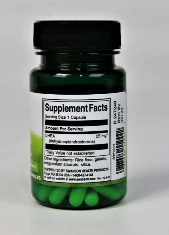 DHEA 25mg, 120 Cápsulas, Swanson