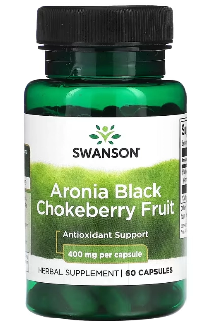 Aronia Black Chokeberry 400mg, 60 Cápsulas, Swanson