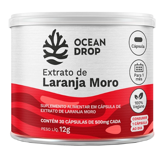 Extrato de Laranja Moro, 60 Cápsulas, Ocean Drop