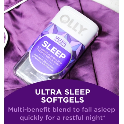 Sleep Blend, Melatonina 10mg, L-teanina, Camomila, Magnésio, Erva-cidreira,  60 cápsulas, OLLY